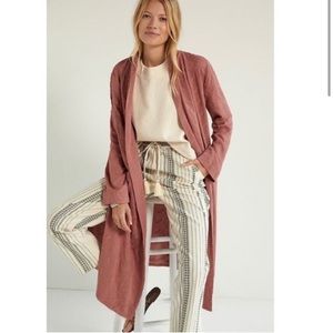 Anthropologie BB Dakota Breezy Cardigan Duster in Rose